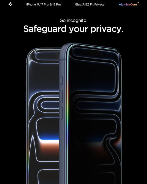 Spigen מגן מסך לאייפון 17 Pro / 17 – GLAS.tR EZ Fit | Privacy (סט של 2)